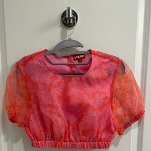 Staud Frieze Floral Crop Top
